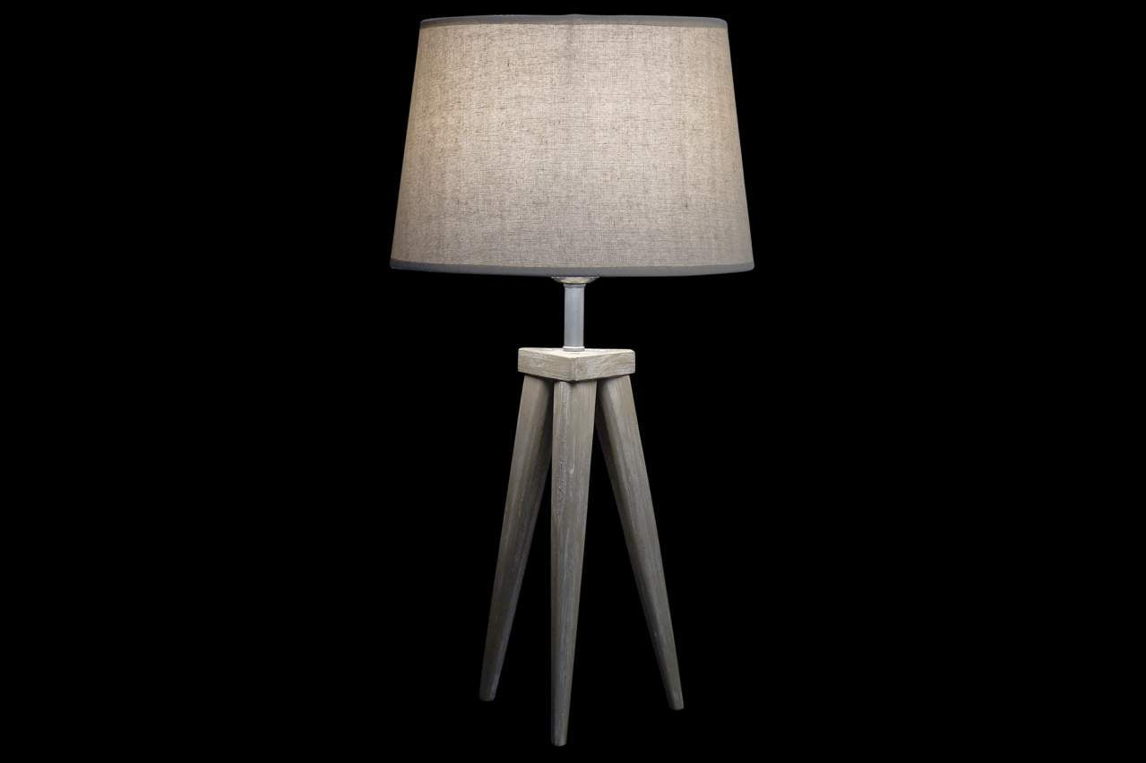 Lampara Sobremesa Pino 30X30X57 Tripode 2 Surt.
