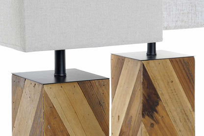 Lampara Sobremesa Abeto Lino 25X25X52 2 Surt.