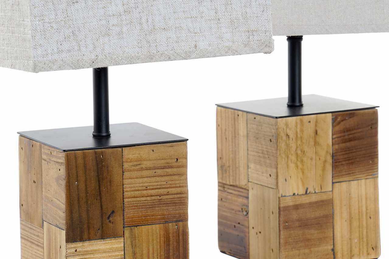 Lampara Sobremesa Abeto Lino 20_5X20_5X40 2 Surt.