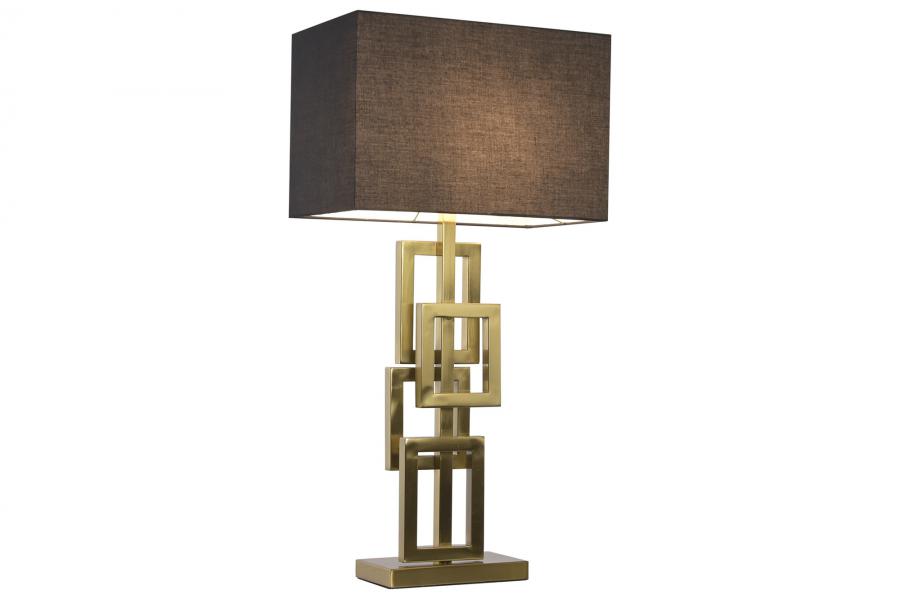 Lampara Sobremesa Metal 38X23X78 Dorado