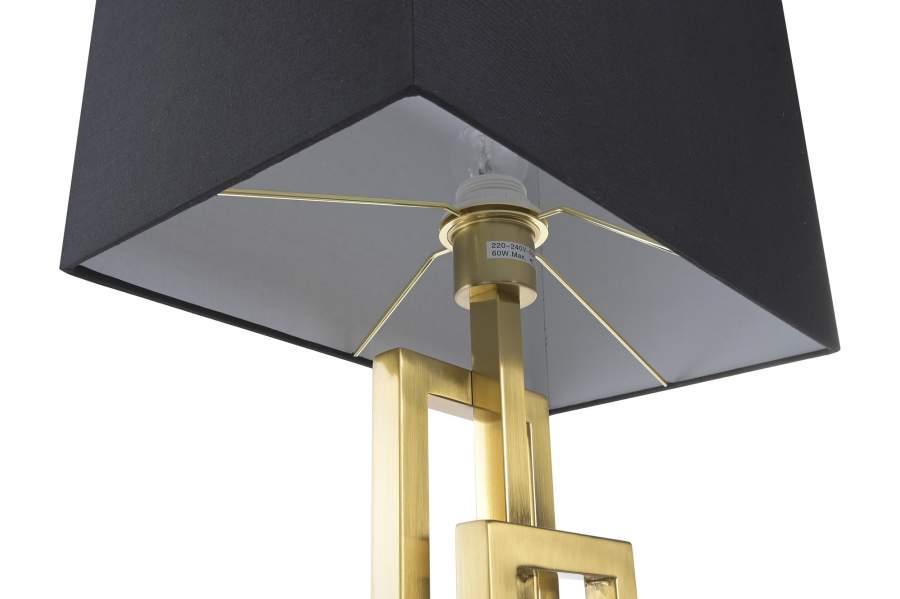 Lampara Sobremesa Metal 38X23X78 Dorado