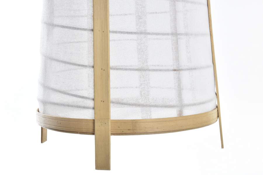 Lampara Techo Bambu Lino 32X32X45_5 Blanco