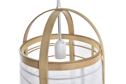 Lampara Techo Bambu Lino 32X32X45_5 Blanco