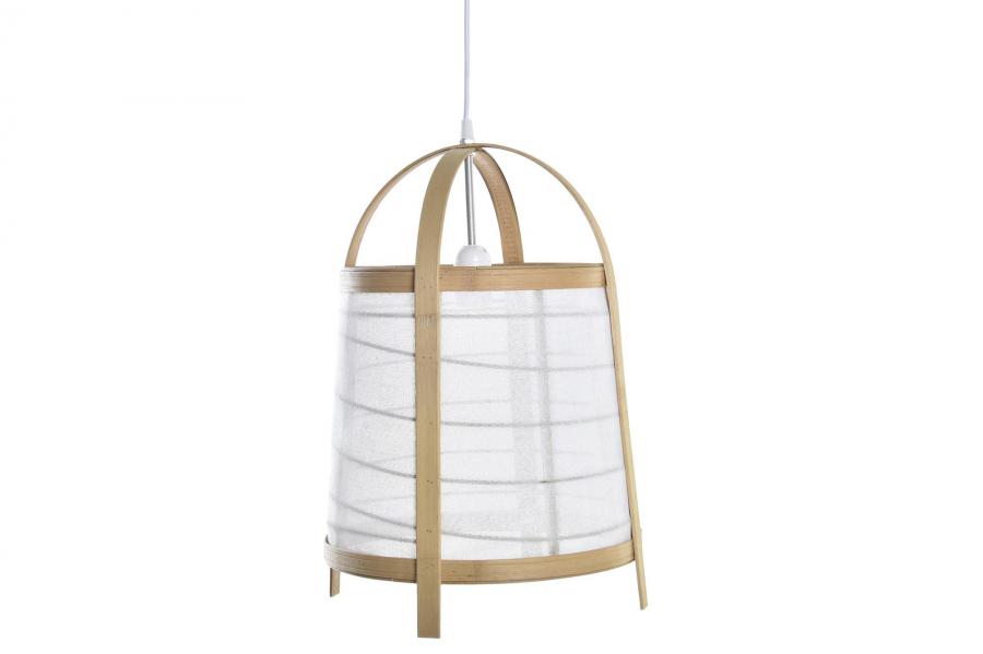 Lampara Techo Bambu Lino 32X32X45_5 Blanco