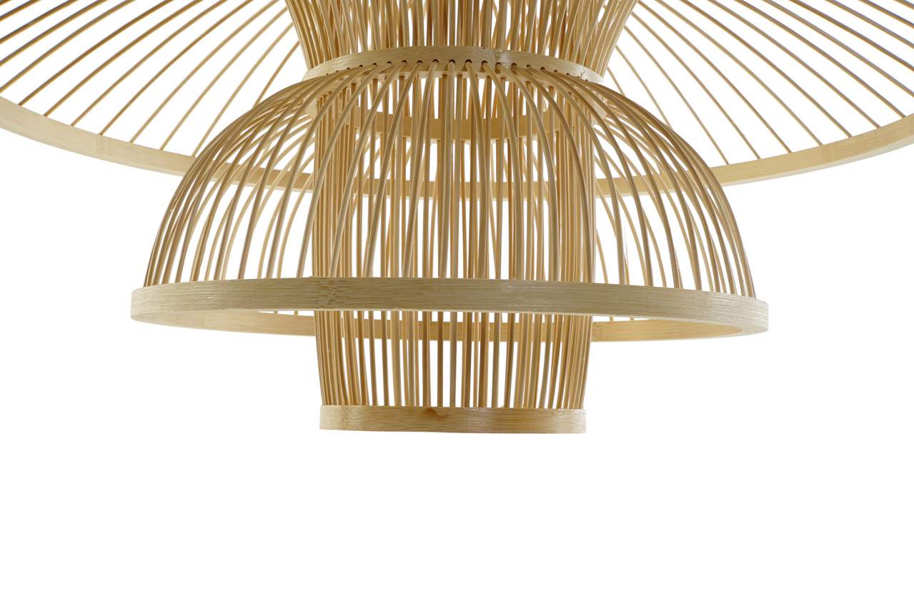 Lampara Techo Bambu 50X50X37 Natural