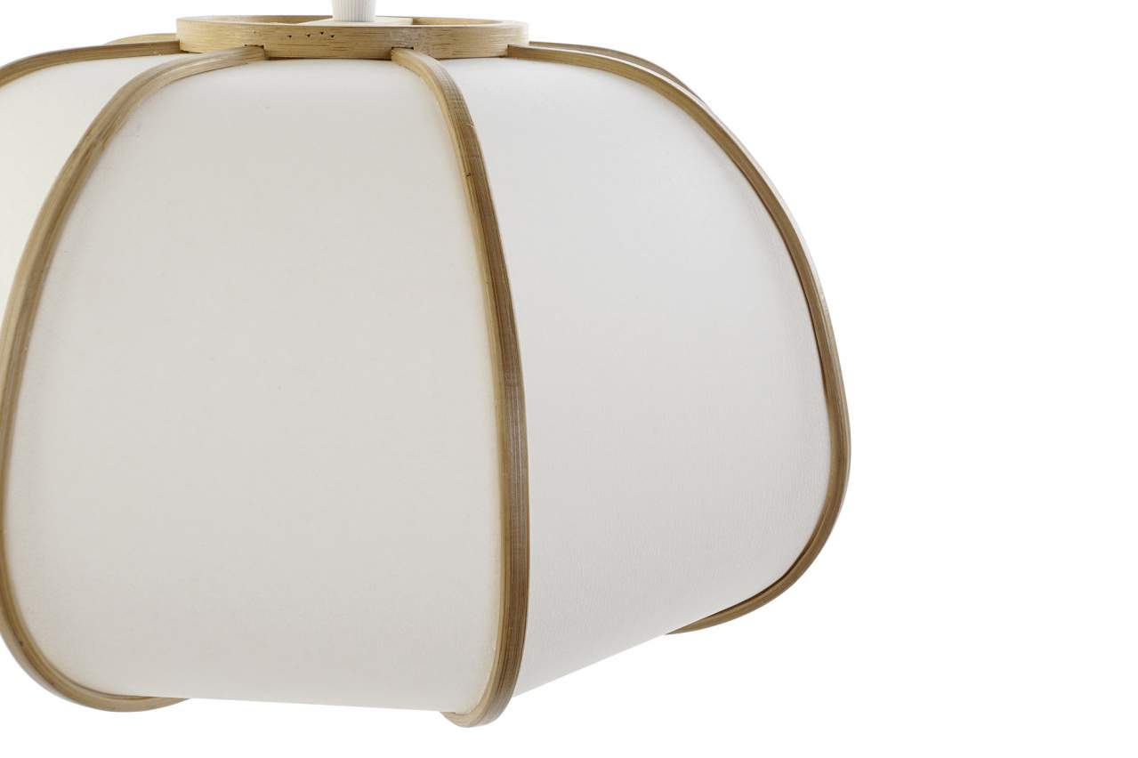Lampara Techo Bambu Poliester 34X34X21 Natural
