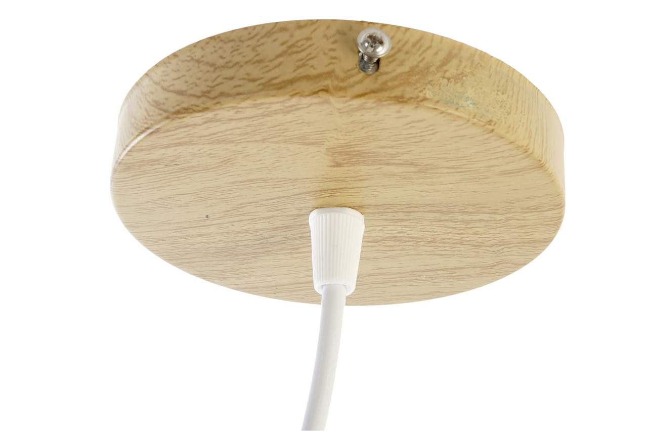 Lampara Techo Bambu Poliester 34X34X21 Natural