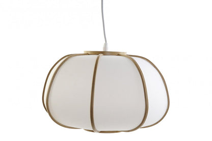 Lampara Techo Bambu Poliester 34X34X21 Natural