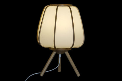 Lampara Sobremesa Bambu Poliester 23X23X35 Natural