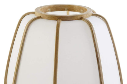 Lampara Sobremesa Bambu Poliester 23X23X35 Natural
