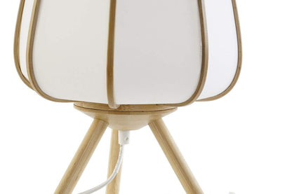 Lampara Sobremesa Bambu Poliester 23X23X35 Natural