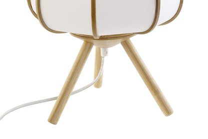 Lampara Sobremesa Bambu Poliester 23X23X35 Natural