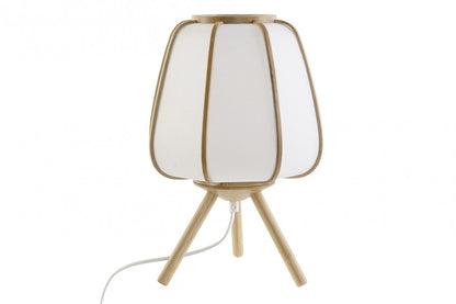 Lampara Sobremesa Bambu Poliester 23X23X35 Natural