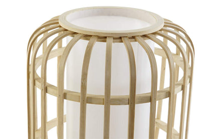 Lampara Sobremesa Bambu Poliester 22X22X37 Natural