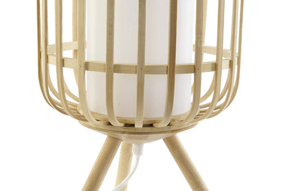 Lampara Sobremesa Bambu Poliester 22X22X37 Natural