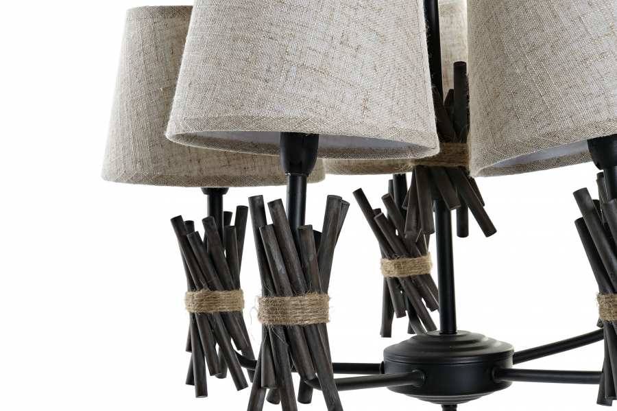 Lampara Techo Metal Poliester 55X55X100 Gris