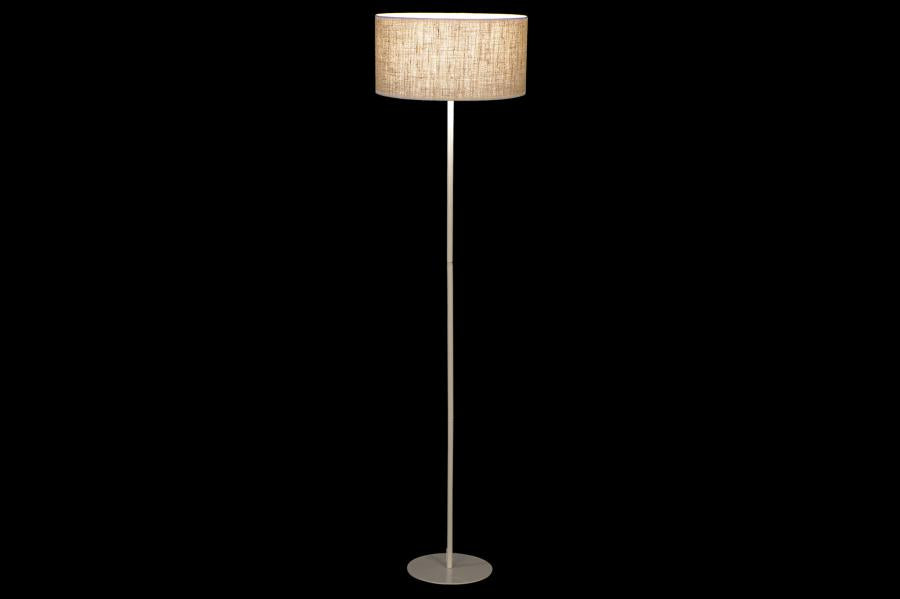 Lampara Pie Metal Poliester 40X40X158 Natural