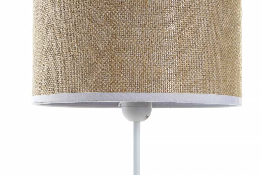 Lampara Sobremesa Metal Poliester 25X25X63 Blanco