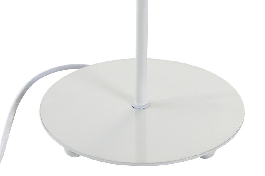 Lampara Sobremesa Metal Poliester 25X25X63 Blanco