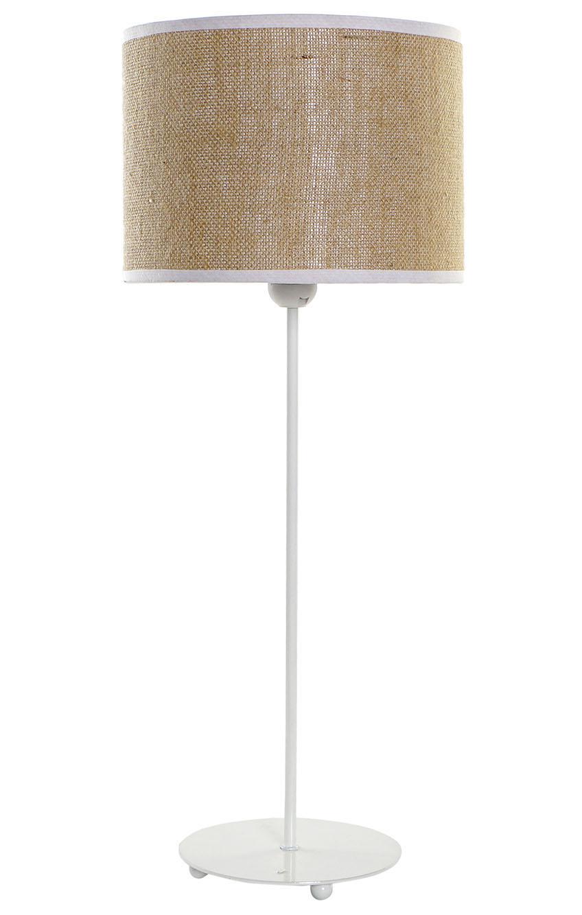 Lampara Sobremesa Metal Poliester 25X25X63 Blanco
