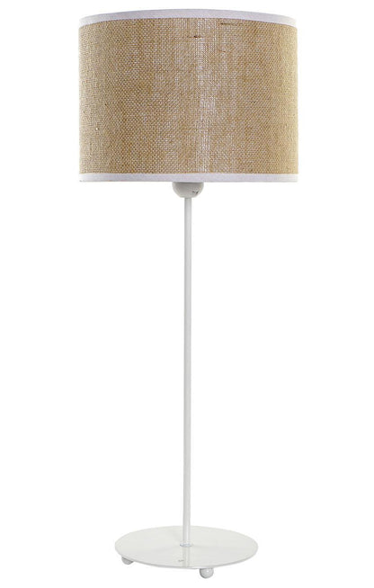 Lampara Sobremesa Metal Poliester 25X25X63 Blanco