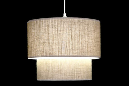 Lampara Techo Poliester 40X40X32 Natural Marron