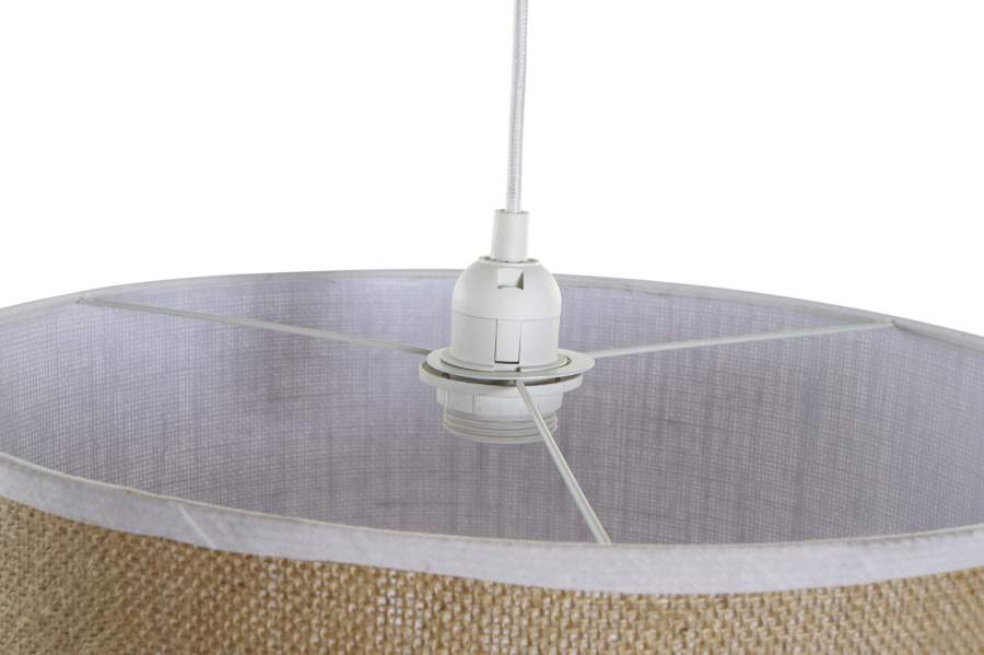 Lampara Techo Poliester 40X40X32 Natural Marron