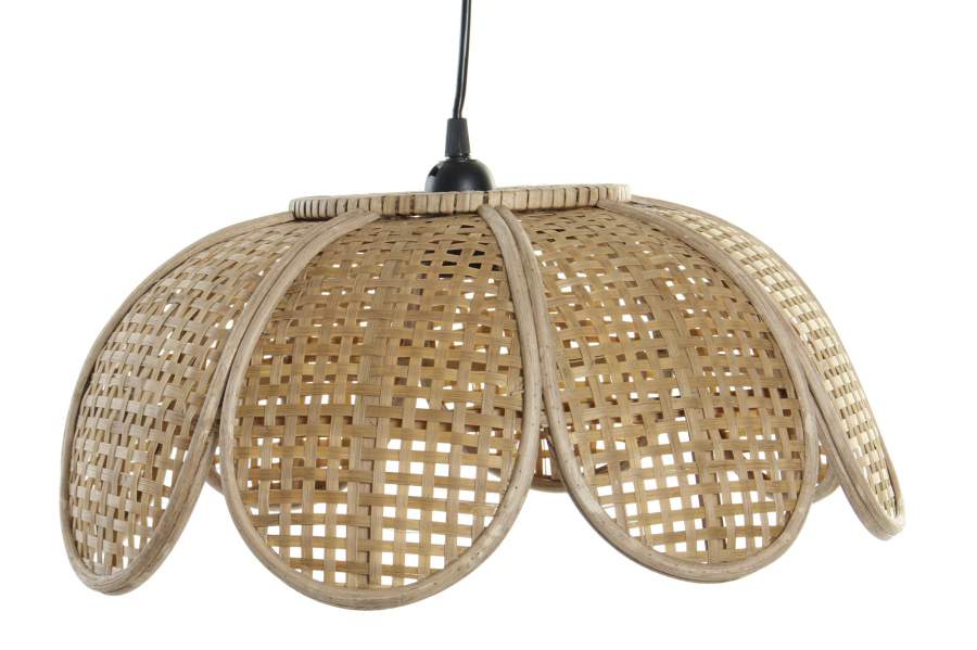 Lampara Techo Ratan 46_5X46_5X18 Natural Marron