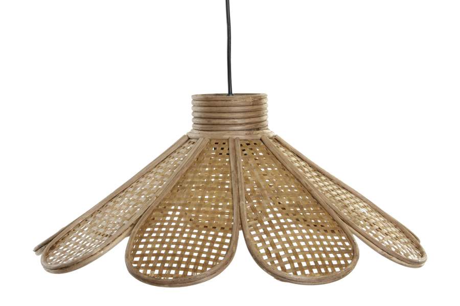 Lampara Techo Ratan 51X51X21 Natural Marron