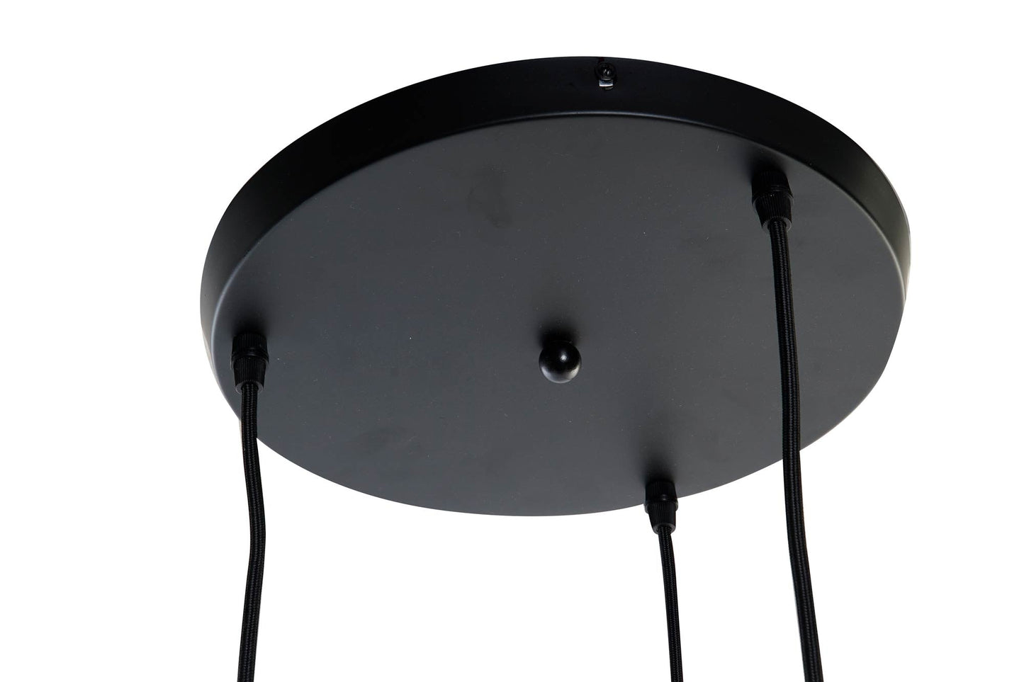 Lampara Techo Metal Cristal 40X40X80 Bolas Negro