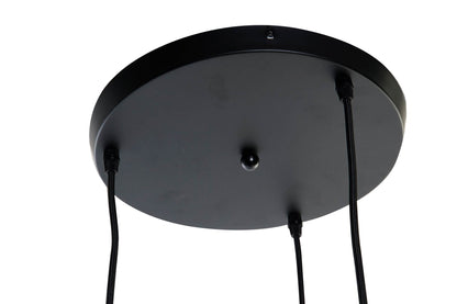 Lampara Techo Metal Cristal 40X40X80 Bolas Negro