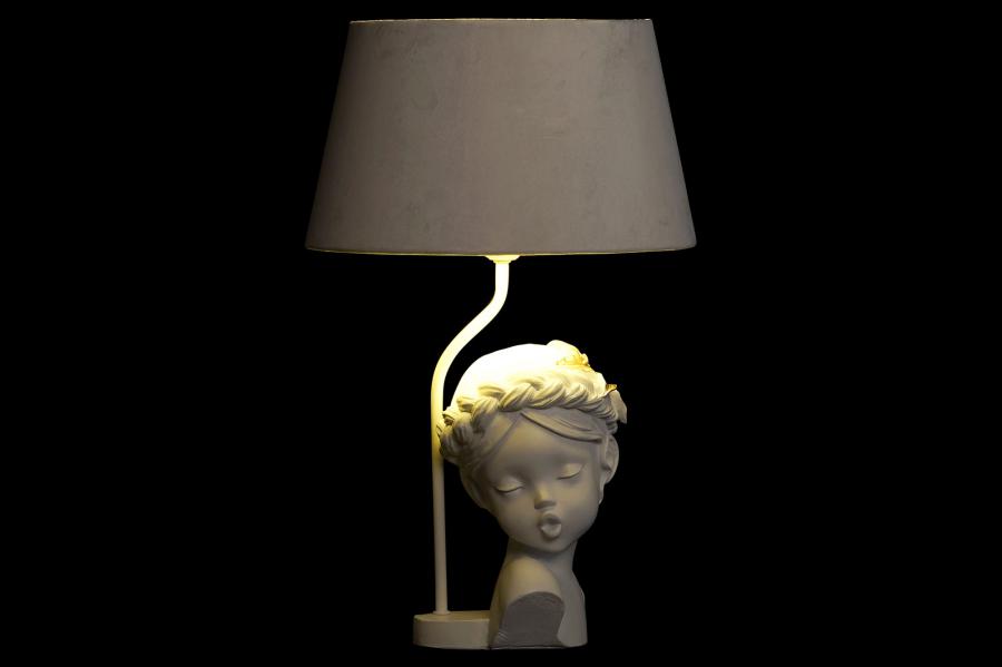 Lampara Sobremesa Resina 30X30X49 Niña 2 Surt.