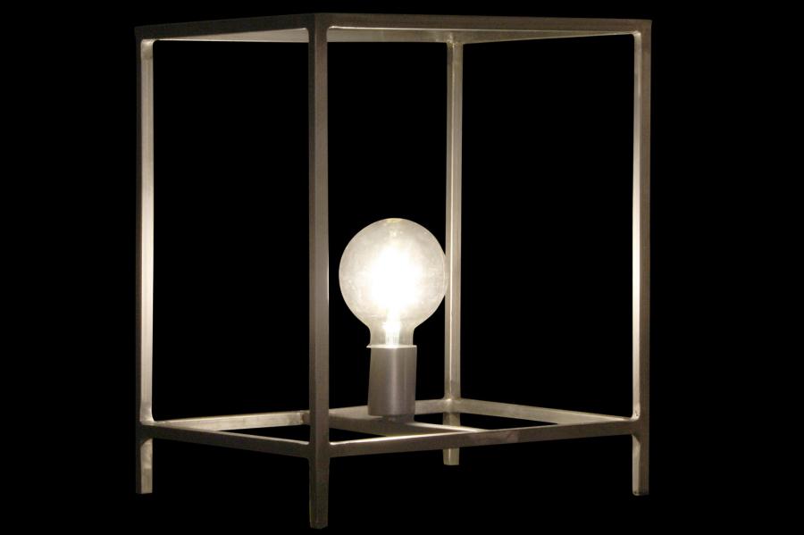 Lampara Sobremesa Metal 33X33X40 Gris Oscuro