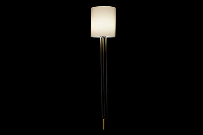 Lampara Pie Metal Lino 33X33X165 Dorado