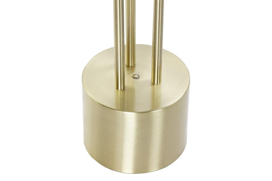 Lampara Pie Metal Lino 33X33X165 Dorado