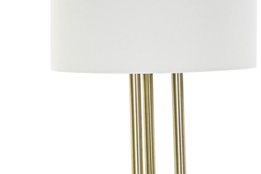Lampara Pie Metal Lino 33X33X165 Dorado