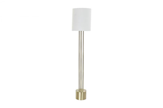 Lampara Pie Metal Lino 33X33X165 Dorado