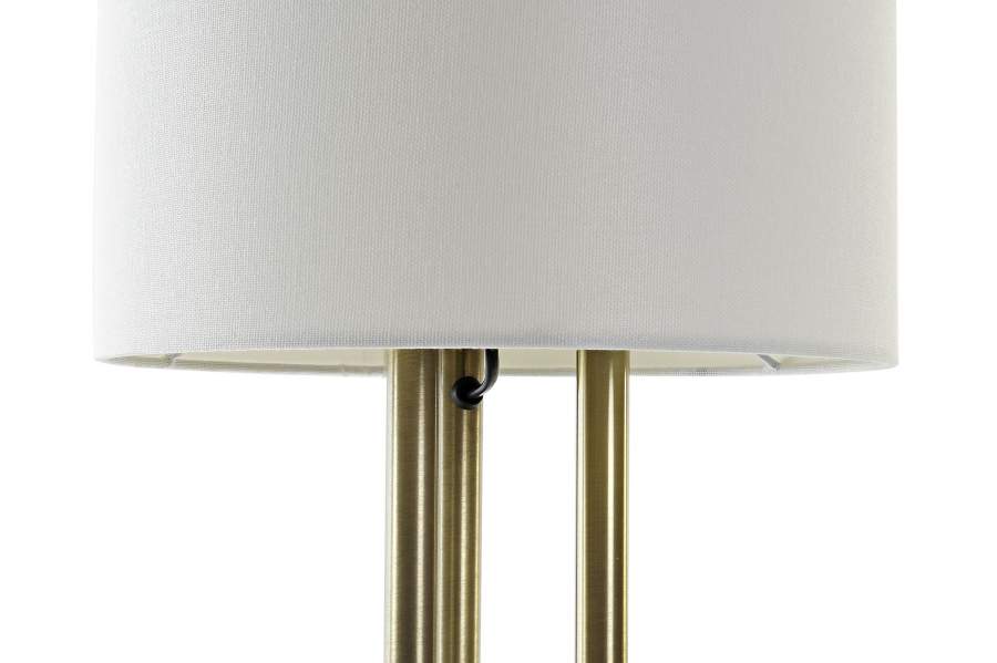 Lampara Sobremesa Metal Lino 28X28X67 Dorado