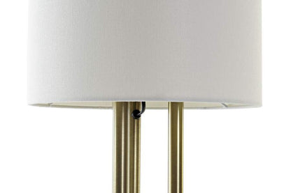Lampara Sobremesa Metal Lino 28X28X67 Dorado