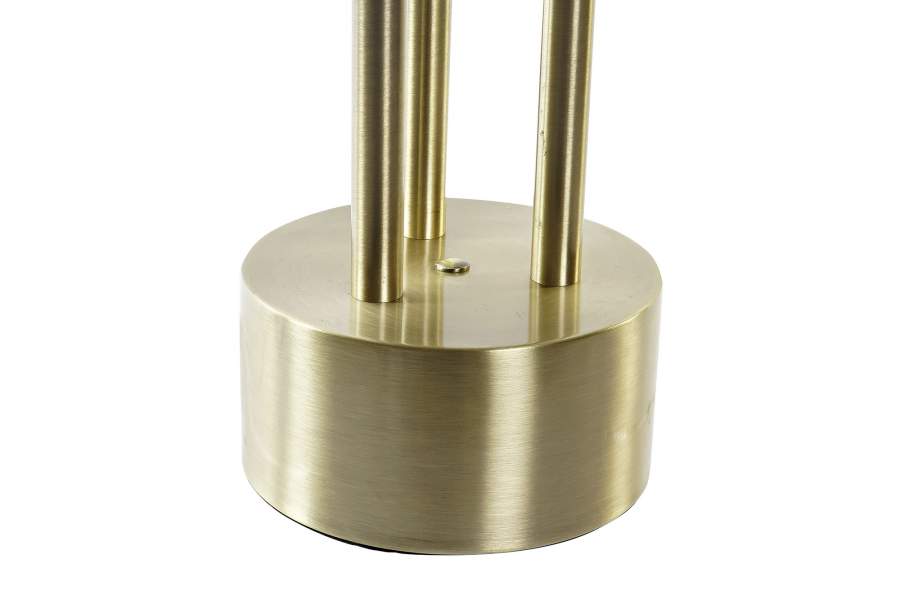 Lampara Sobremesa Metal Lino 28X28X67 Dorado
