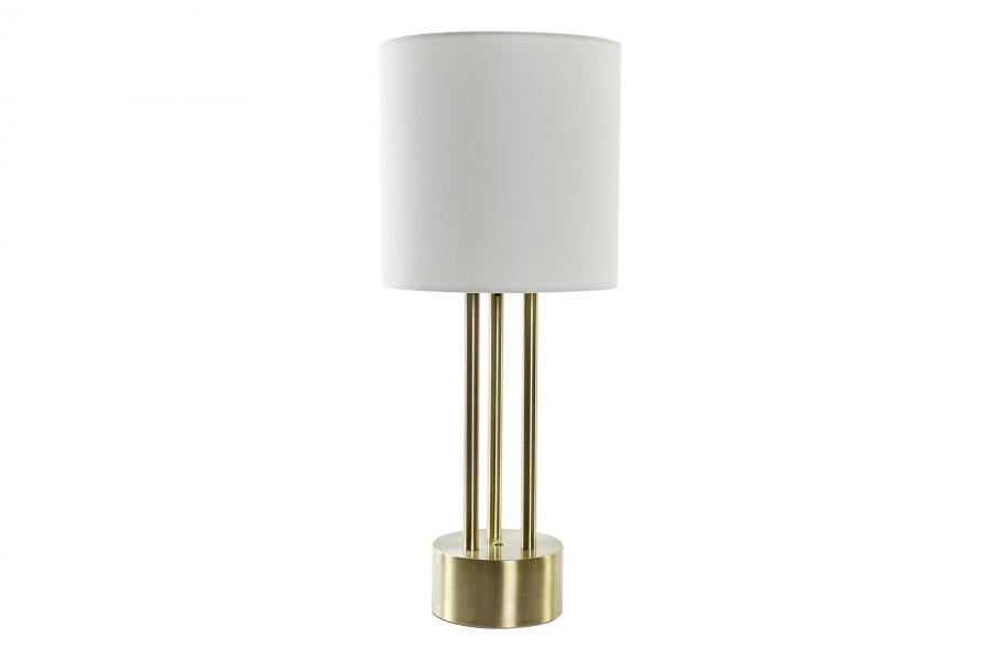 Lampara Sobremesa Metal Lino 28X28X67 Dorado