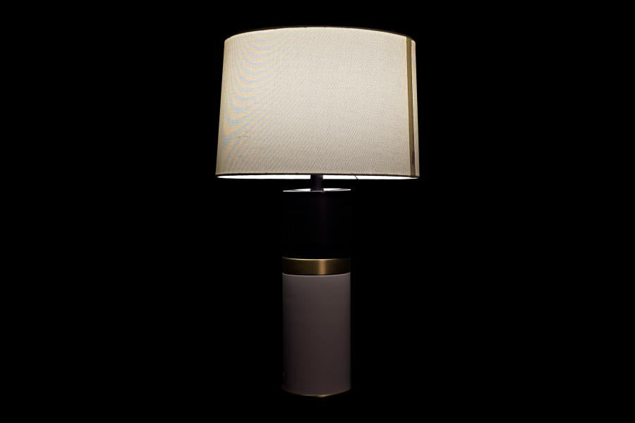 Lampara Sobremesa Metal 38X38X65 Blanco