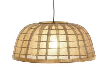Lampara Techo Algodon Ratan 48X48X21_5 Natural