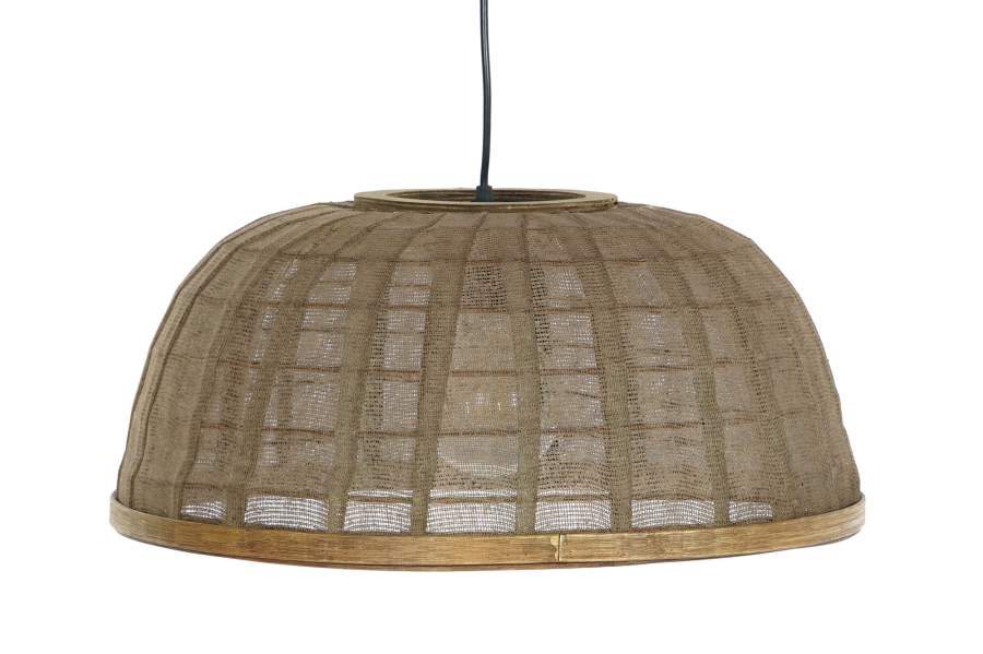 Lampara Techo Algodon Ratan 48X48X21_5 Natural