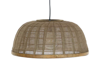 Lampara Techo Algodon Ratan 48X48X21_5 Natural