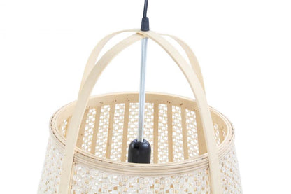 Lampara Techo Bambu Lino 47X47X64 Natural Crema