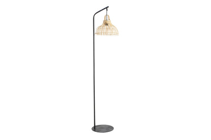Lampara Pie Metal Ratan 40X40X160 Bimbre Natural