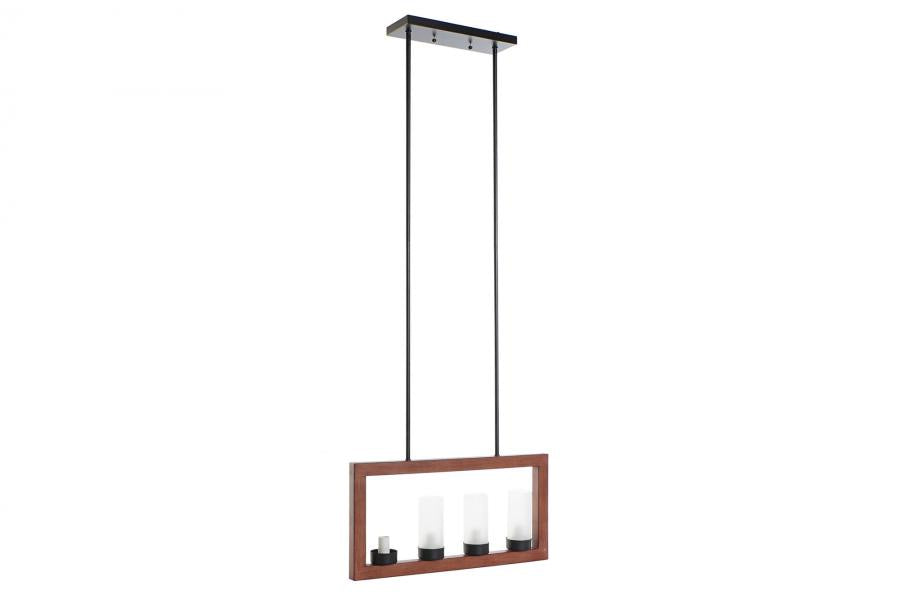 Lampara Techo Aluminio Cristal 52X10X30