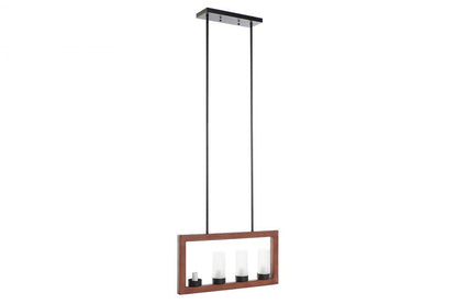 Lampara Techo Aluminio Cristal 52X10X30