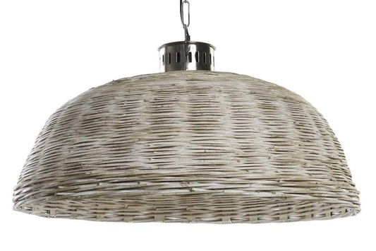 Lampara Techo Metal Ratan 80X80X47 Blanco